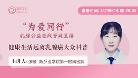 张敏副主任医师| 健康生活远离乳腺癌大众科普