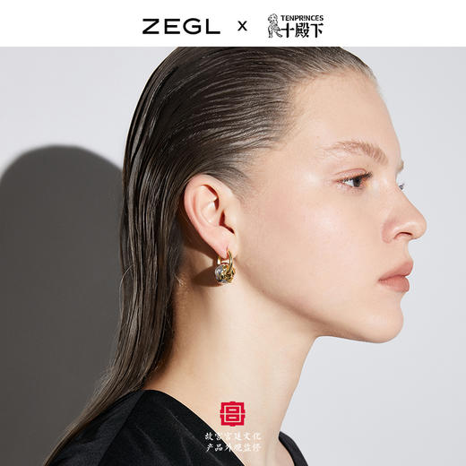 ZEGL故宫宫廷文化系列IP十殿下上新福柿耳环女高级感轻奢耳钉耳饰 商品图1