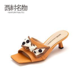 西村名物2021夏季新款拖鞋女外穿平底网红学生一字拖蝴蝶结