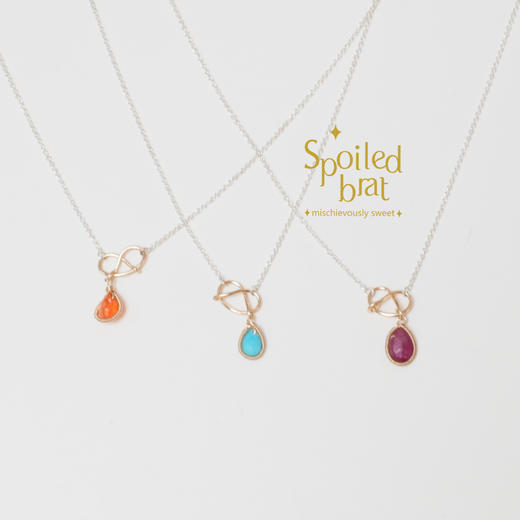 spoiledbrat jewelry小咸水面包金银配彩色宝石项链 商品图0