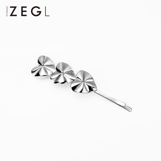 ZEGL设计师爱心花朵发夹女可爱日系侧边一字夹发卡网红头饰发饰品 商品图3