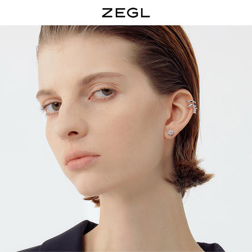 ZEGL设计师925银耳夹女无耳洞女耳骨夹耳环2021年新款潮时尚耳饰 商品图4
