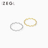 ZEGL随形波浪素圈麻花戒指女925纯银高级感指环时尚网红食指戒子 商品缩略图2