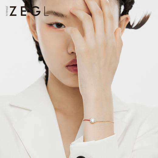 ZEGL设计师925银牛年本命年红绳手链女ins小众设计手绳个性手饰品 商品图1