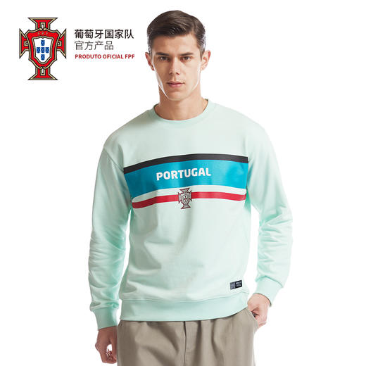 葡萄牙国家队官方商品 | 浅绿拼色圆领休闲内搭卫衣C罗球迷周边新 商品图3