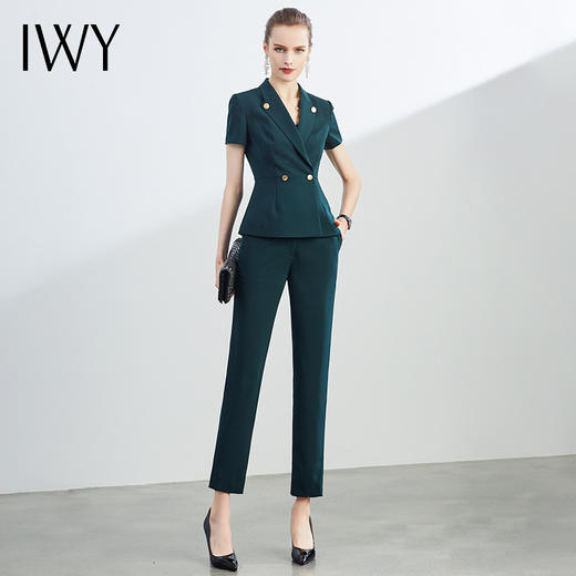 IWY/墨绿色高端西服套装女气质女神范休闲OL西装名媛职业装工作服
CP1161 商品图2