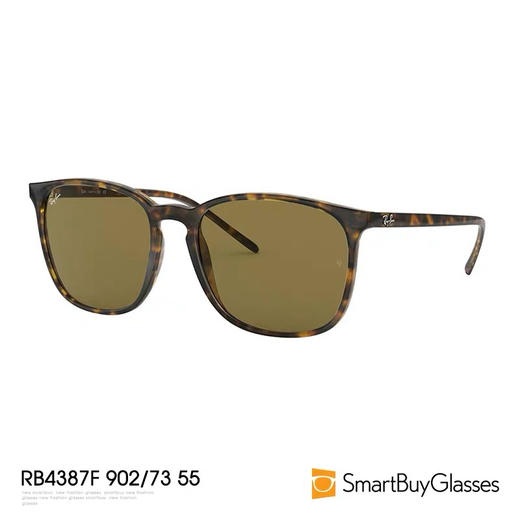 雷朋rb4387f时尚方框太阳镜男女同款亚洲版正品保真带原盒 商品图0