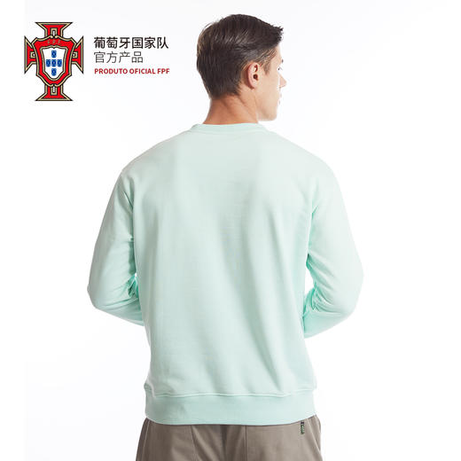葡萄牙国家队官方商品 | 浅绿拼色圆领休闲内搭卫衣C罗球迷周边新 商品图2