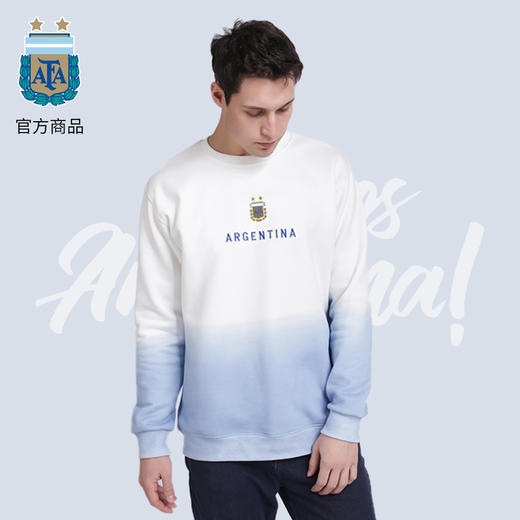 阿根廷国家队商品丨梅西球迷新款套头卫衣 蓝白扎染拼色纯棉卫衣 商品图2