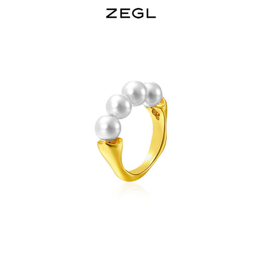 ZEGL高级感不规则戒指女复古港风小众指环简约时尚个性开口食指戒 商品图1