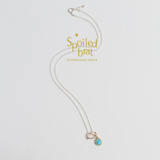 spoiledbrat jewelry小咸水面包金银配彩色宝石项链 商品图7