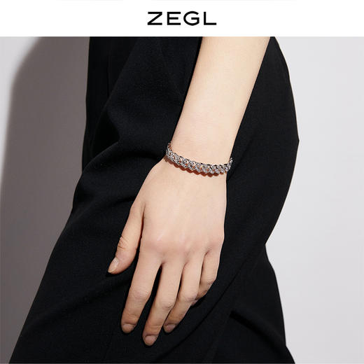ZEGL古巴链手镯女ins小众设计简约冷淡风手环开口镯网红饰品配饰 商品图2