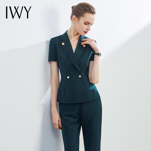 IWY/墨绿色高端西服套装女气质女神范休闲OL西装名媛职业装工作服
CP1161 商品图1