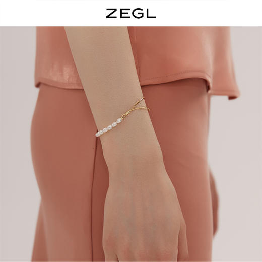 ZEGL设计师巴洛克淡水珍珠手链女夏ins小众设计冷淡风手饰品配饰 商品图3