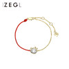 ZEGL设计师925银牛年本命年红绳手链女ins小众设计手绳个性手饰品 商品缩略图0