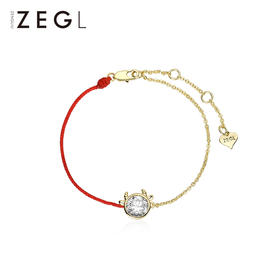 ZEGL设计师925银牛年本命年红绳手链女ins小众设计手绳个性手饰品