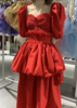 Puff-Sleeve Tiered Dress suit 商品缩略图7