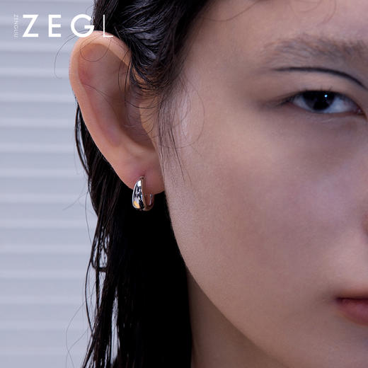 ZENGLIU圆圈耳环女欧美ins简约冷淡风耳钉耳扣小众耳饰2021年新款 商品图3