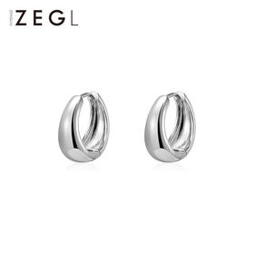 ZENGLIU圆圈耳环女欧美ins简约冷淡风耳钉耳扣小众耳饰2021年新款
