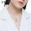 ZEGL天青玉盘淡水珍珠项链女轻奢小众高级感吊坠锁骨链送妈妈礼物 商品缩略图0
