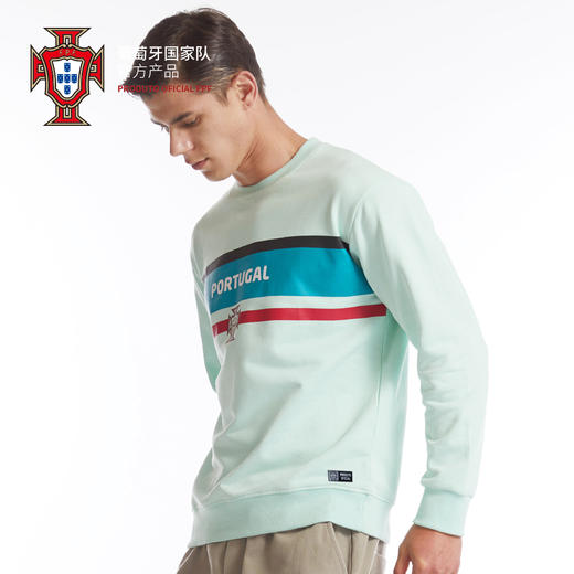 葡萄牙国家队官方商品 | 浅绿拼色圆领休闲内搭卫衣C罗球迷周边新 商品图4