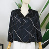 FOCALS福柯斯女装夏季新款小立领套头条纹印花衬衫YBAN005NS 商品缩略图0