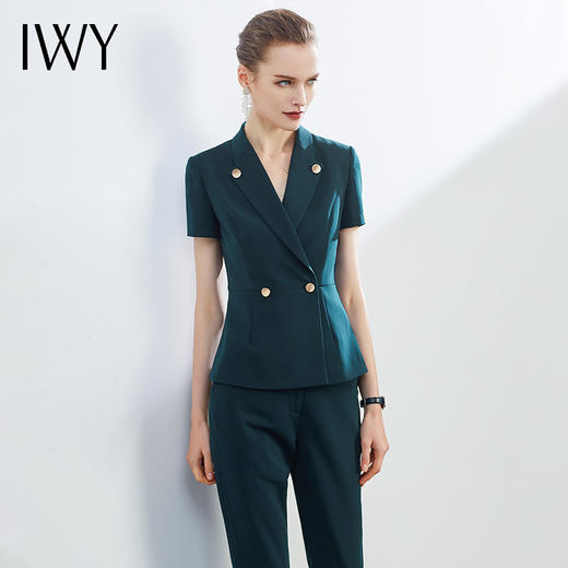 IWY/墨绿色高端西服套装女气质女神范休闲OL西装名媛职业装工作服
CP1161 商品图0
