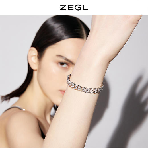 ZEGL古巴链手镯女ins小众设计简约冷淡风手环开口镯网红饰品配饰 商品图1