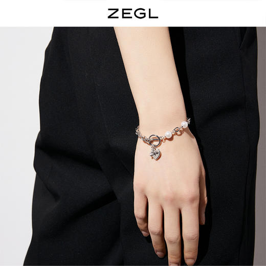 ZEGL爱心ot扣甜酷手链女ins小众设计复古冷淡风个性气质手饰配饰 商品图2