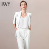 IWY/白色女西装套装短袖职业装时尚气质面试通勤正装修身工作西服
212061C1+212072P1（白） 商品缩略图0