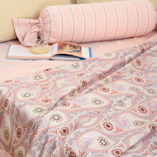 经典佩斯利图案亚麻盖毯 商品图2