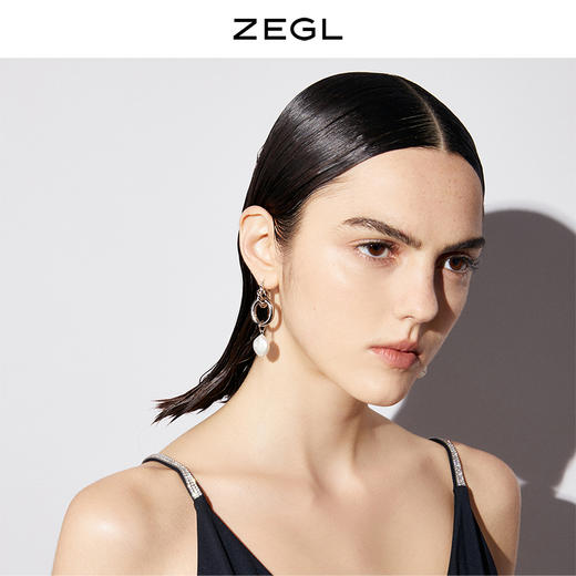 ZEGL淡水珍珠耳坠耳环女高级感轻奢复古巴洛克耳钉耳扣个性耳饰品 商品图4