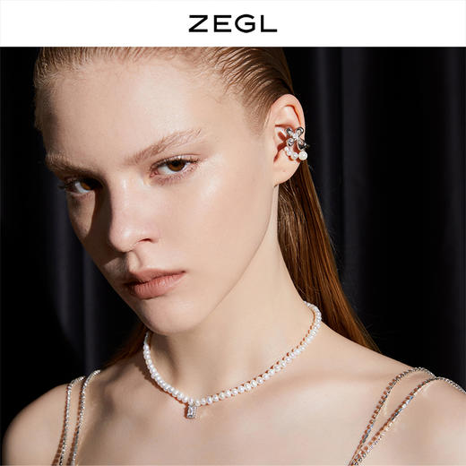 ZEGL高级感法式复古淡水珍珠项链女巴洛克轻奢小众气质吊坠锁骨链 商品图2