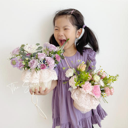 背着花花去上学 · 蕾丝花篮 商品图0