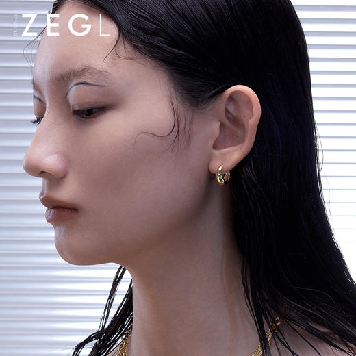 ZENGLIU圆圈耳环女欧美ins简约冷淡风耳钉耳扣小众耳饰2021年新款 商品图4