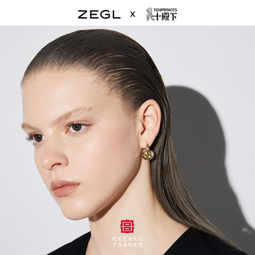 ZEGL故宫宫廷文化系列IP十殿下上新福柿耳环女高级感轻奢耳钉耳饰 商品图2