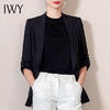 IWY/黑色西装套装女长袖女士正装职业西服亮面工装英伦风
212062C1+212071P5 商品缩略图4
