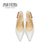 西村名物2021夏新款尖头凉鞋仙女风细跟女鞋包头后空高跟鞋15771 商品缩略图3