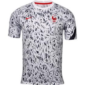 小李子NIKE/耐克欧洲杯法国队足球训练短袖热身服男子CD2578-100