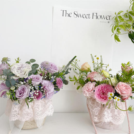 背着花花去上学 · 蕾丝花篮 商品图1