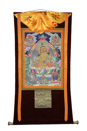 织锦丝绸刺绣画