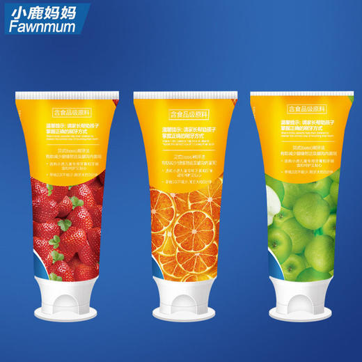 【儿童牙膏】小鹿妈妈婴幼儿温和洁齿水果味洁牙清洁口腔儿童牙膏 商品图3
