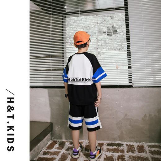 【男童套装】夏款中大童夏季运动两件套上衣裤子 商品图1