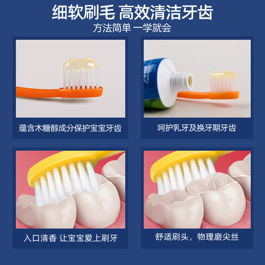 【儿童牙膏】小鹿妈妈婴幼儿温和洁齿水果味洁牙清洁口腔儿童牙膏 商品图1