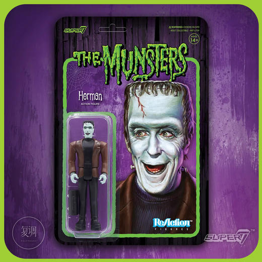 现货 Super7 明斯特一家 Munsters ReAction 3.75 挂卡 商品图4