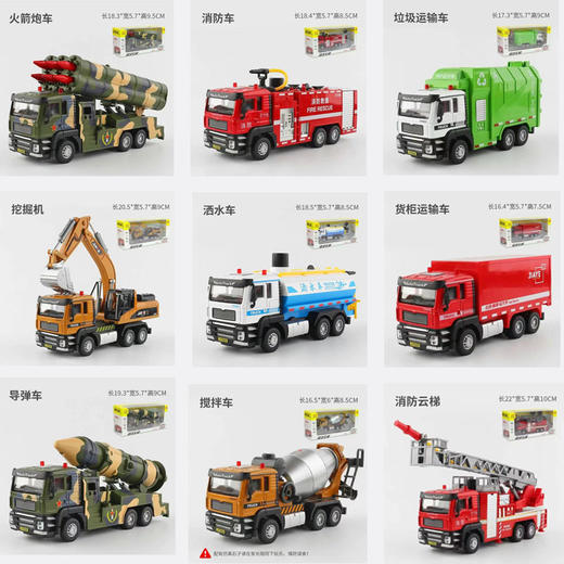 【城市服务车500系列】汽车模型儿童玩具车合金车模 商品图1