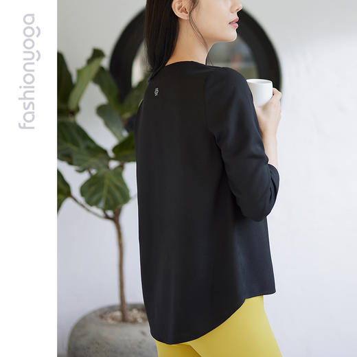 凡圣瑜伽褶裥V领中国风禅意长袖 FM11320 商品图5