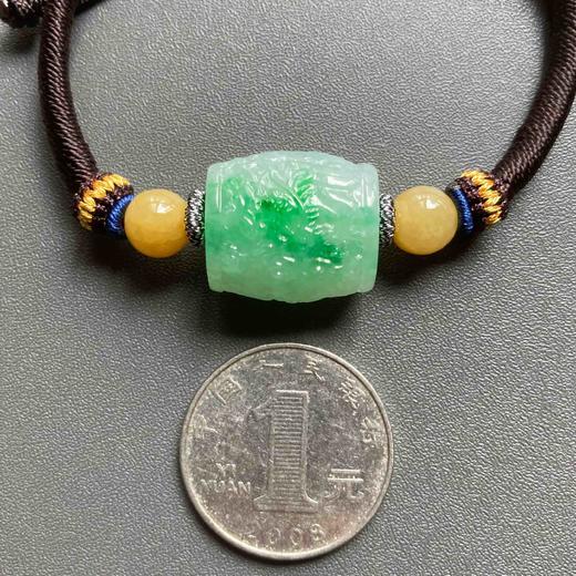 糯冰种阳绿翡翠路路通手绳 商品图3