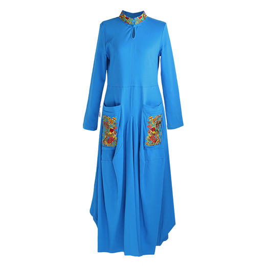 城南绣片廓形连衣裙 / 蓝色 黄色 / 长袖 短袖 / 少量现货 商品图6