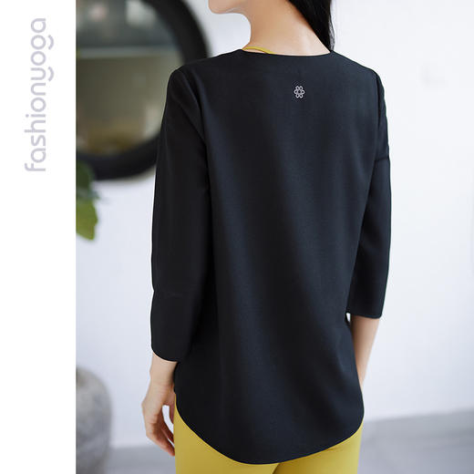 凡圣瑜伽褶裥V领中国风禅意长袖 FM11320 商品图6